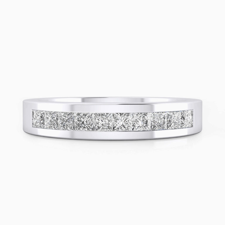 Aliances de casament or blanc 18k amb 10 diamants