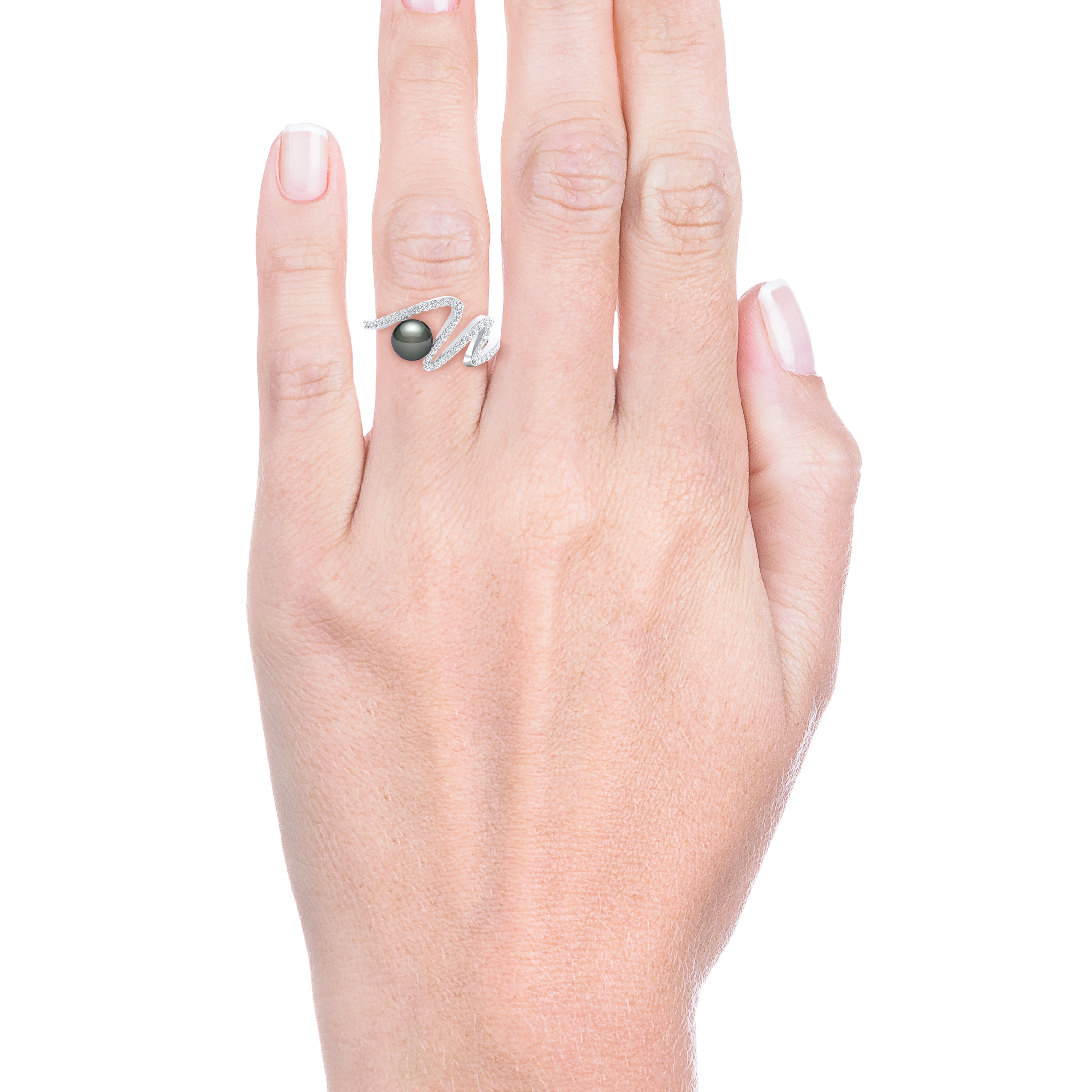 Anillo de diamantes de oro blanco de 18k con 58 diamantes - Imagen 4