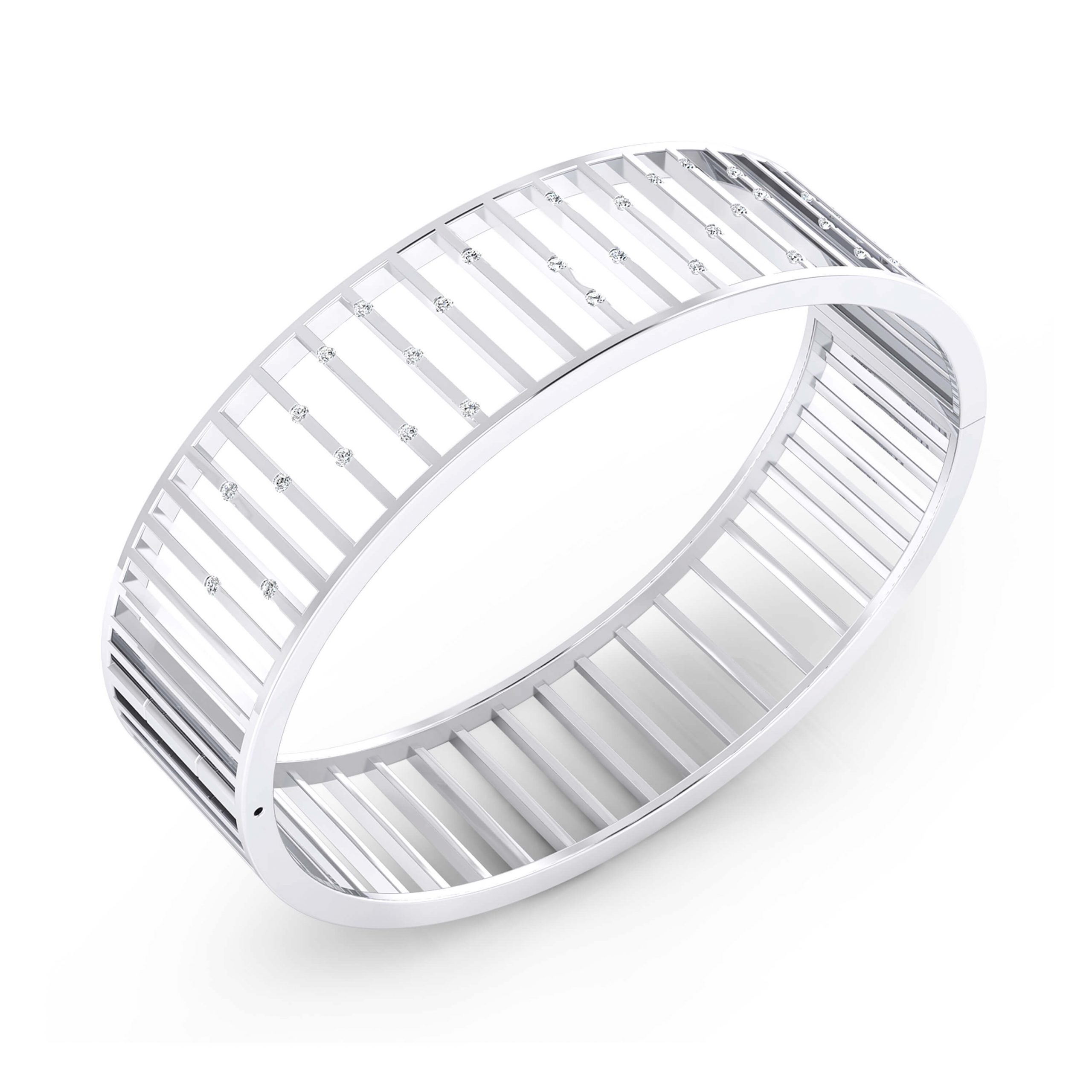 Braçalets en or blanc 18k amb 32 diamants - Imatge 3