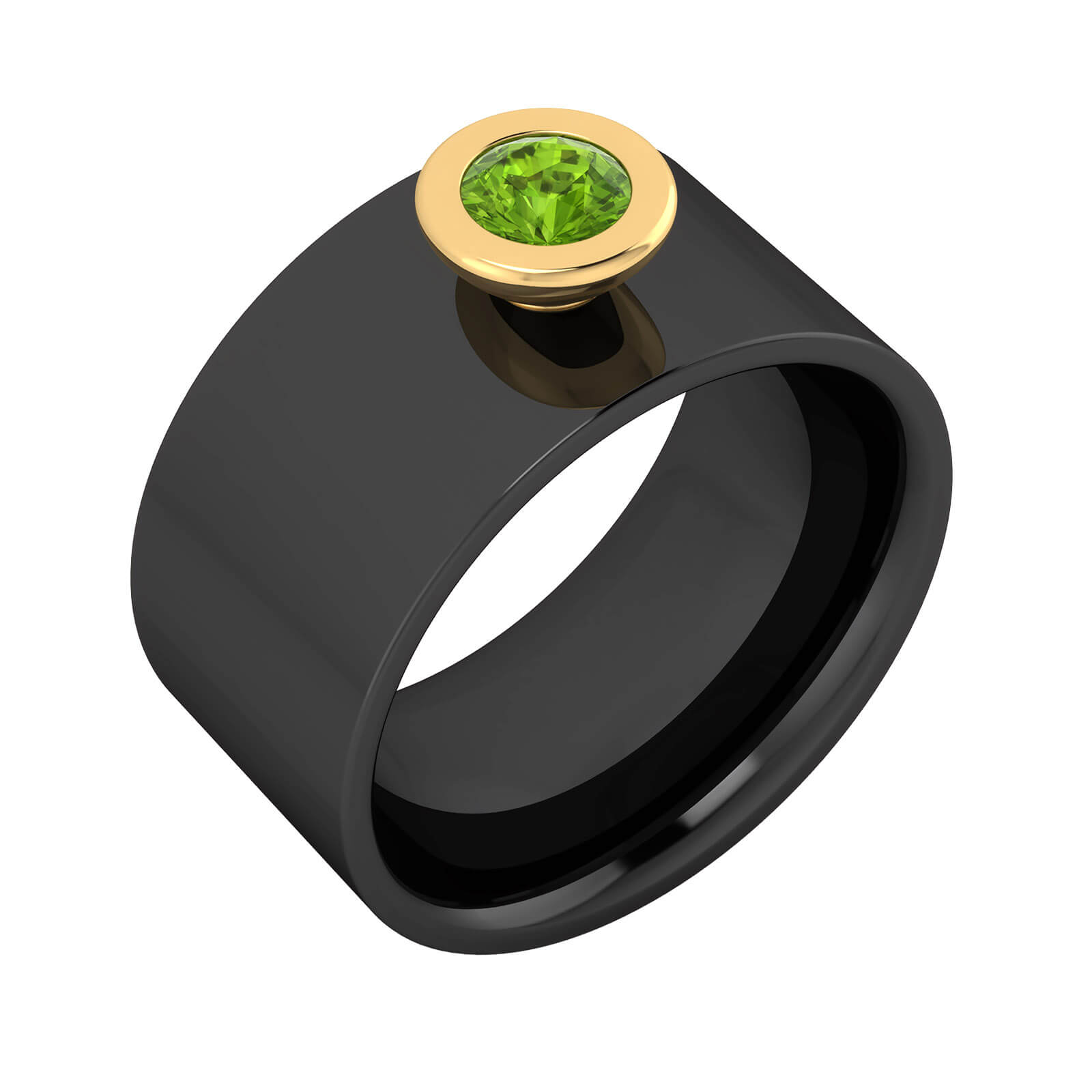 anillos para hombre oro negro