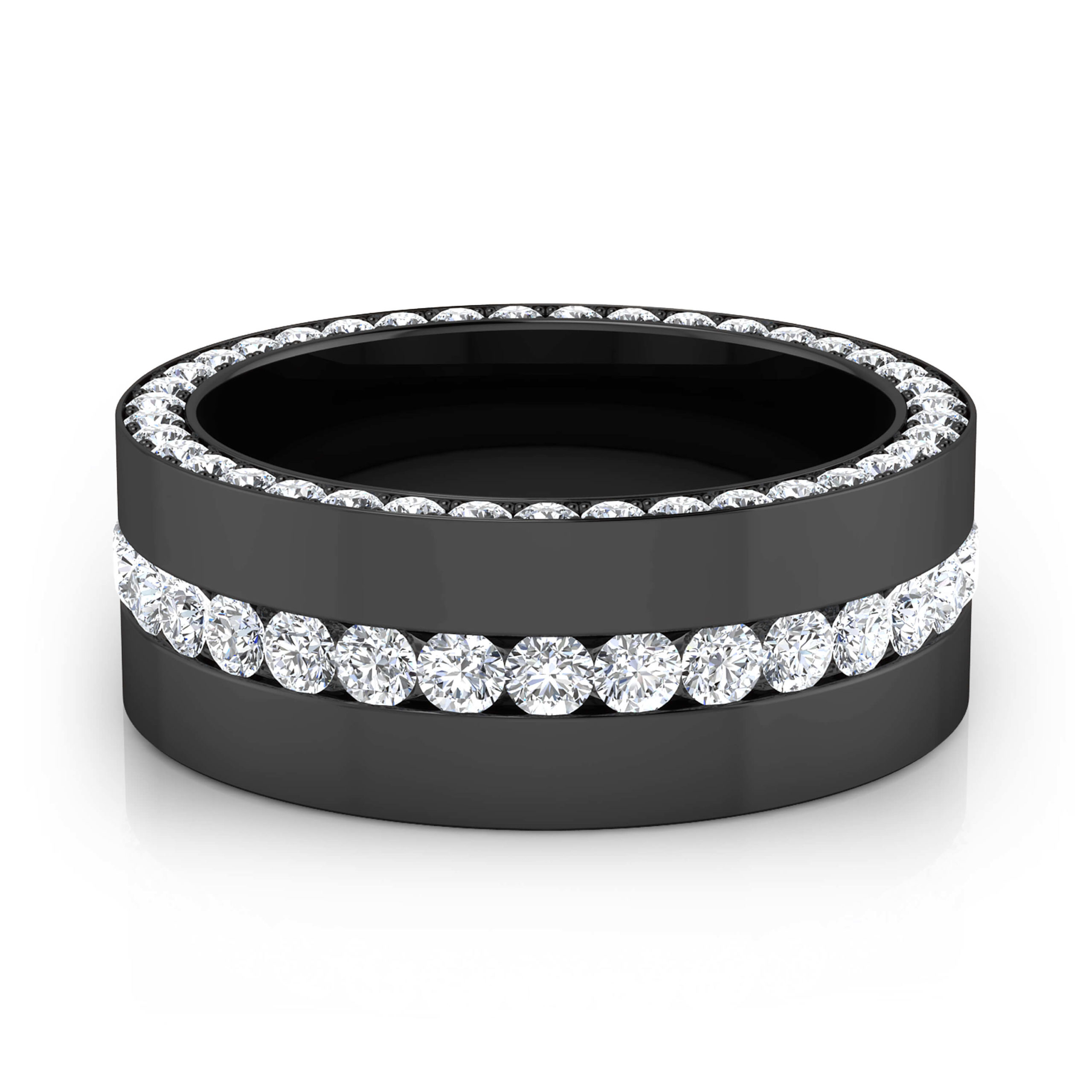 anillo diamante oro negro