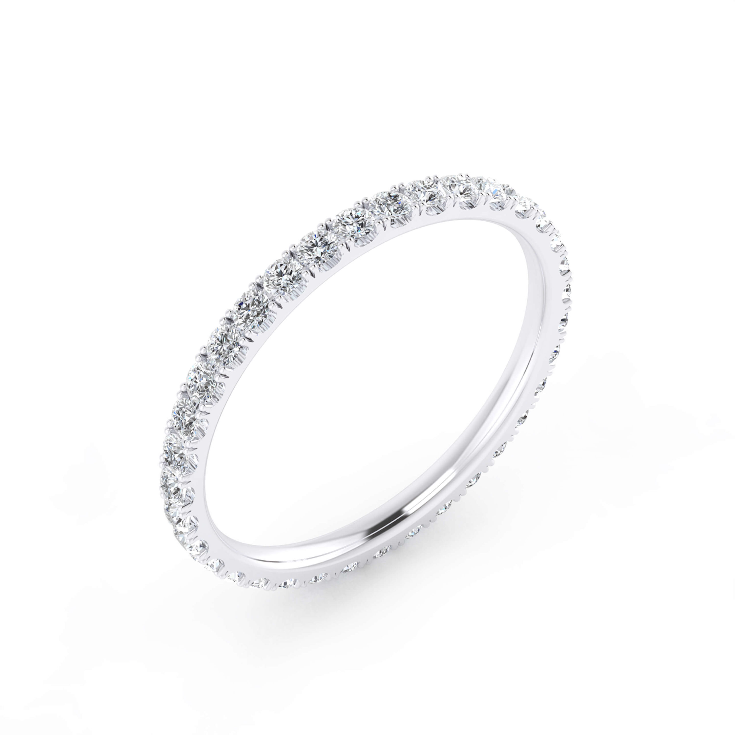 alianzas de compromiso oro blanco y diamantes