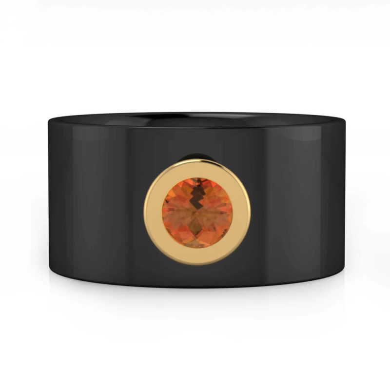 anillo de compromiso hombre piedra color