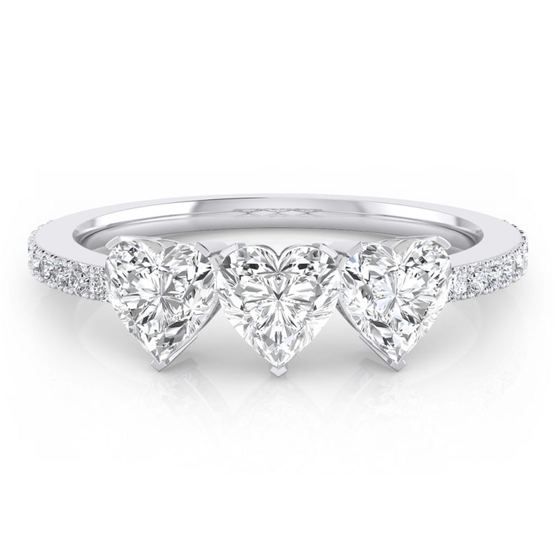 anillos de compromiso talla corazón