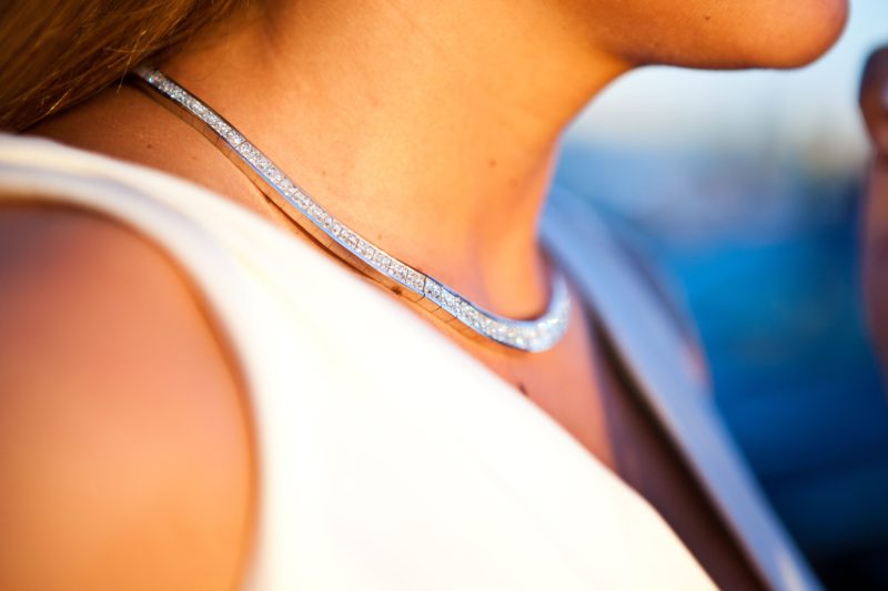 collar riviere diamantes