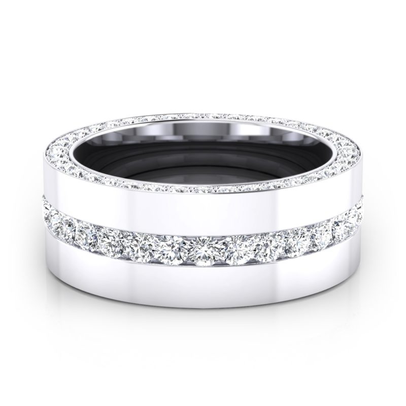 anillos de compromiso oro blanco