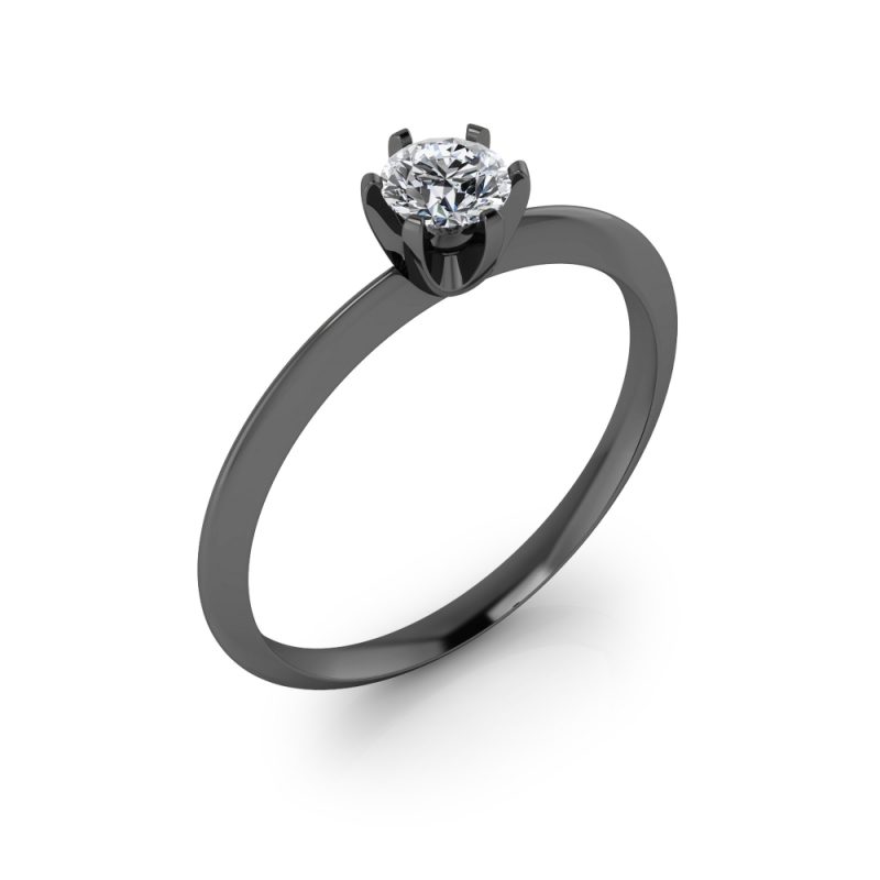 anillos de compromiso oro negro