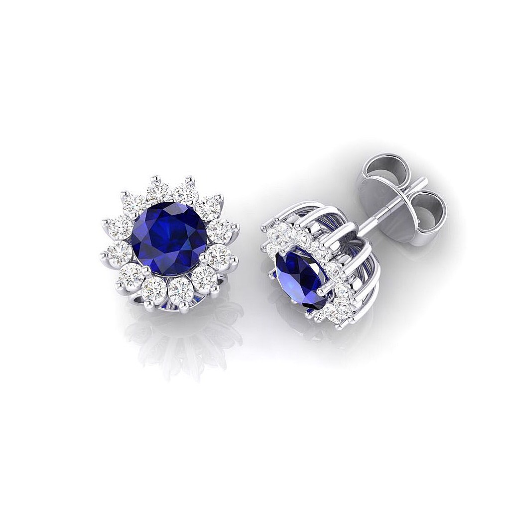 Starborn Pendientes Hechos En Plata De Ley Azul