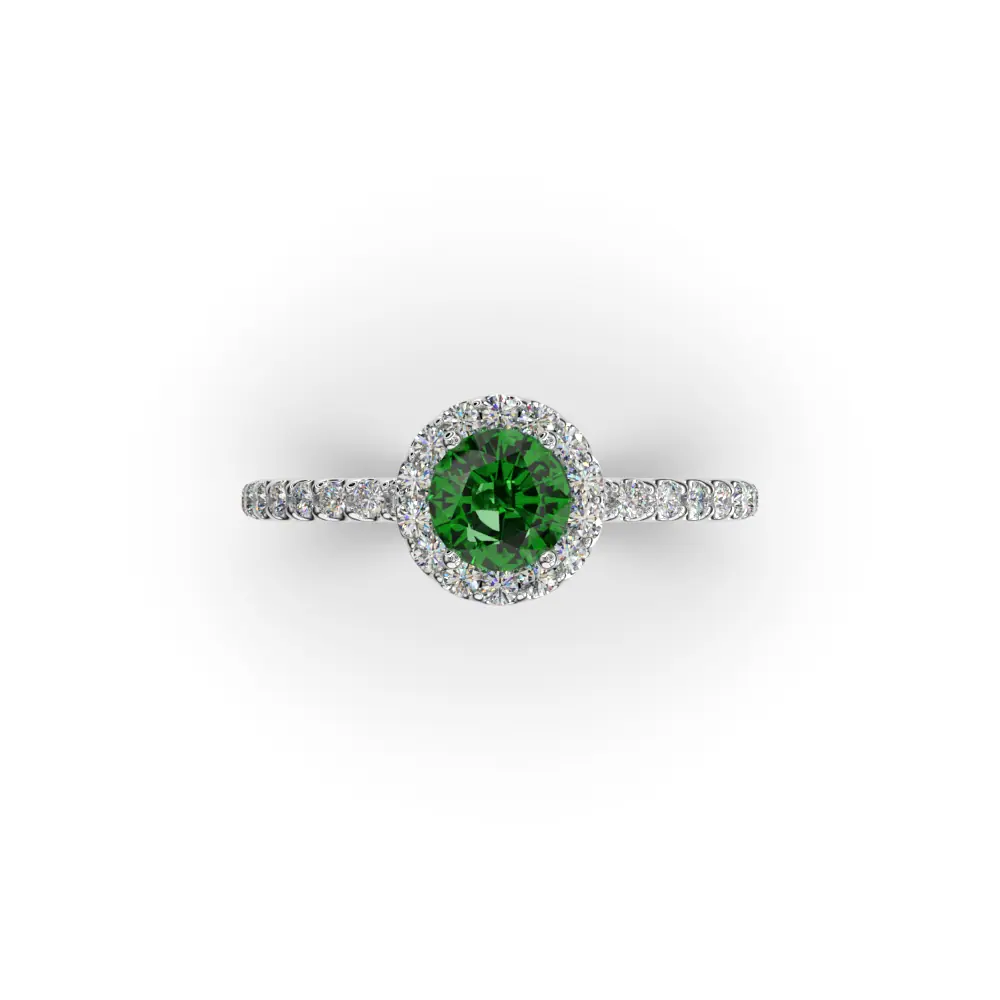 anillos de pedida con esmeralda