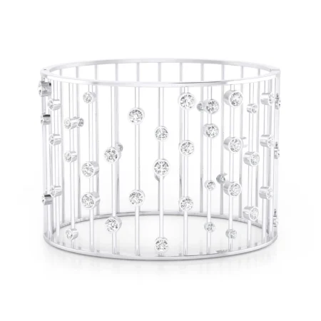 Brazalete de oro blanco de 18k con 45 diamantes