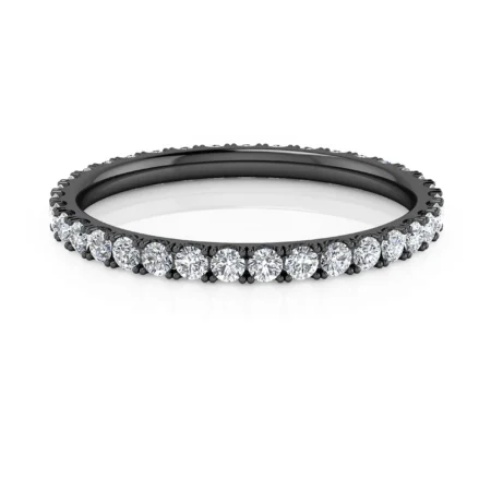 Alianza de boda realizada en oro negro de 18kt
