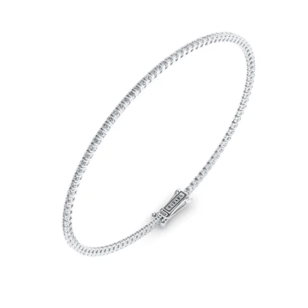 Pulsera riviere oro blanco de 18kt con diamantes de 0,01qt
