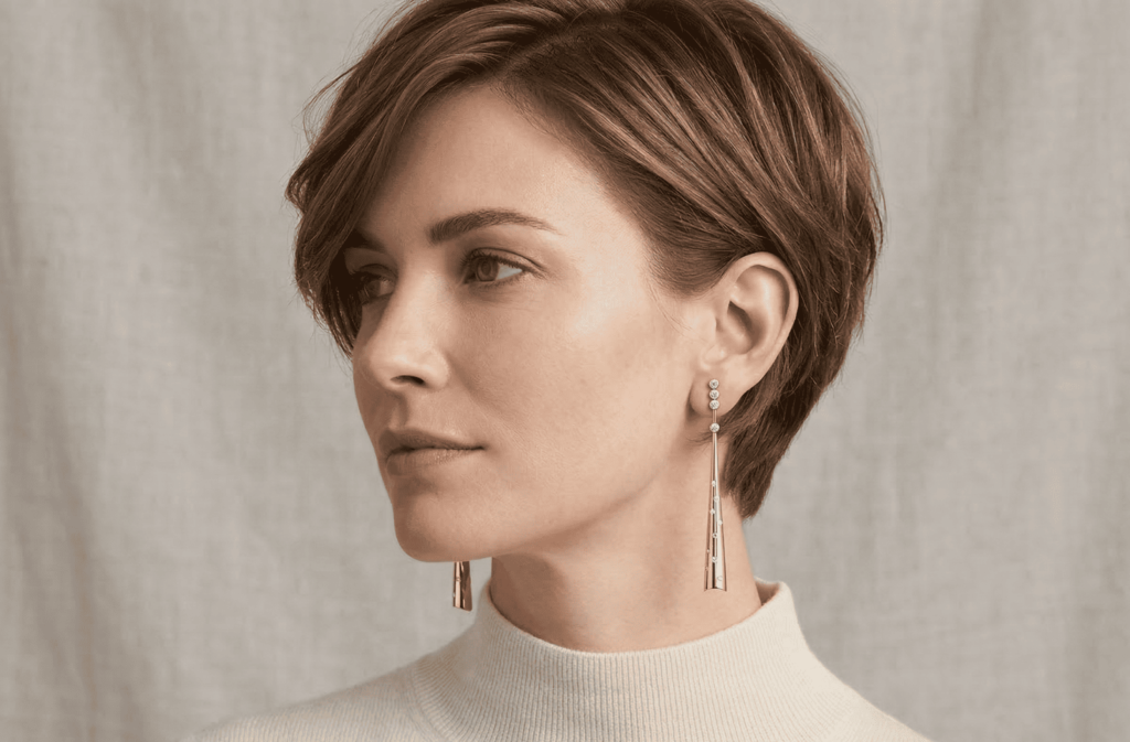 pendientes largos para pelo corto